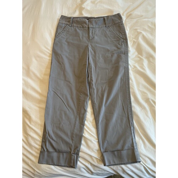 Eddie Bauer Mercer Fit Gray Khaki Dress Pants Women Size 4 Wrinkle Resistant - Picture 1 of 10